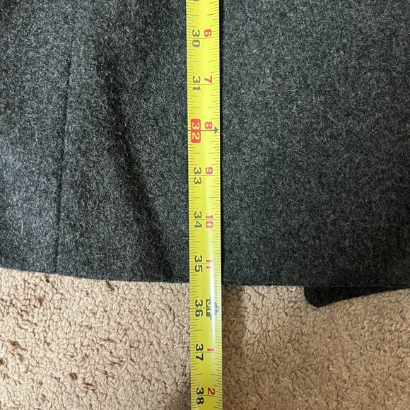 Esprit Womens Double Breasted Wool Pea Coat L Gray Classic Preppy Minimalist - Picture 6 of 9